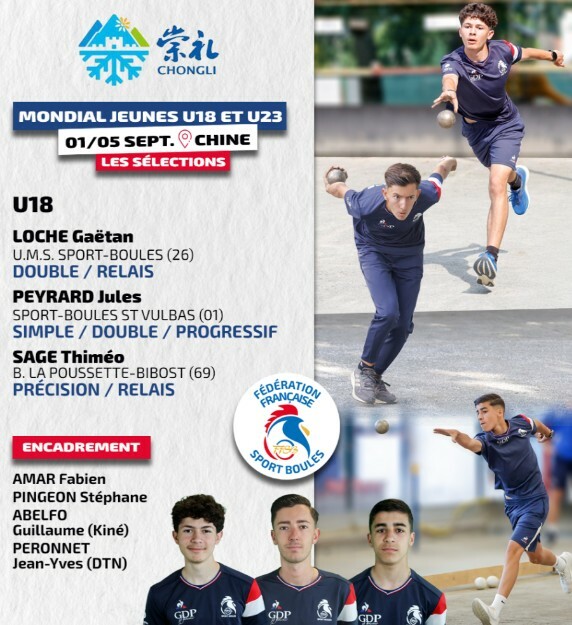 MONDIAL U18 - 1-5 SEPTEMBRE 2026 EN CHINE