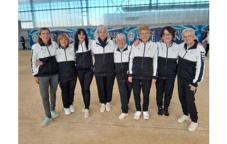 L'équipe féminine du District 04-05 lors de la Coupe de la Ligue PACA 2025